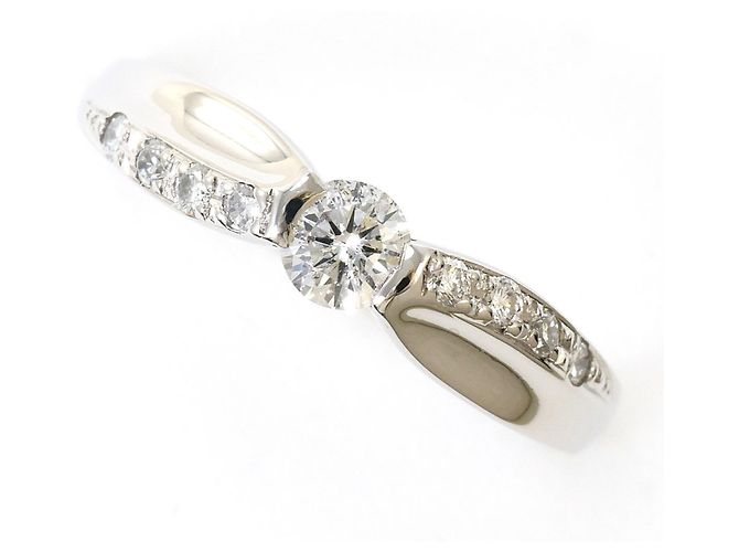 Autre Marque PT900 Platinring mit Diamant