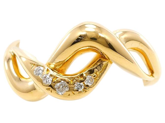 Autre Marque 18K Gelbgold-Ring mit Diamant Golden