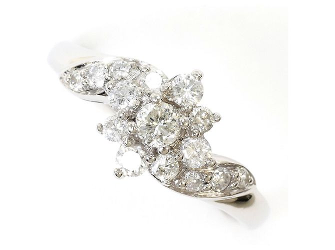 Autre Marque Platinring mit Diamant