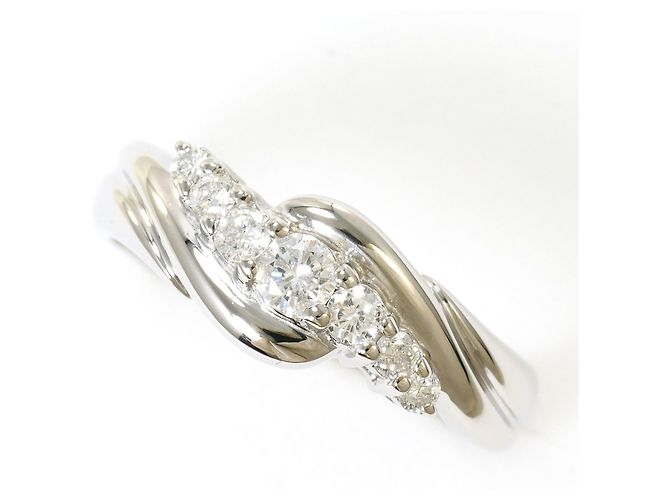 Autre Marque Platinring mit Diamant