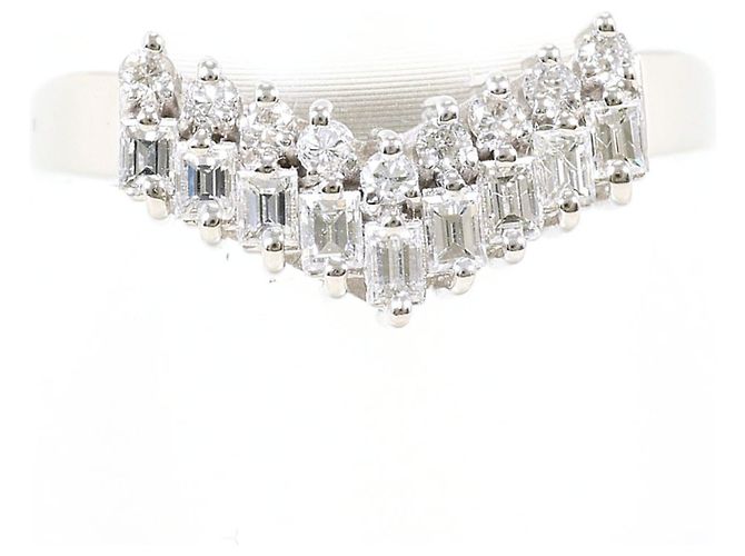 Autre Marque Platinring mit Diamant