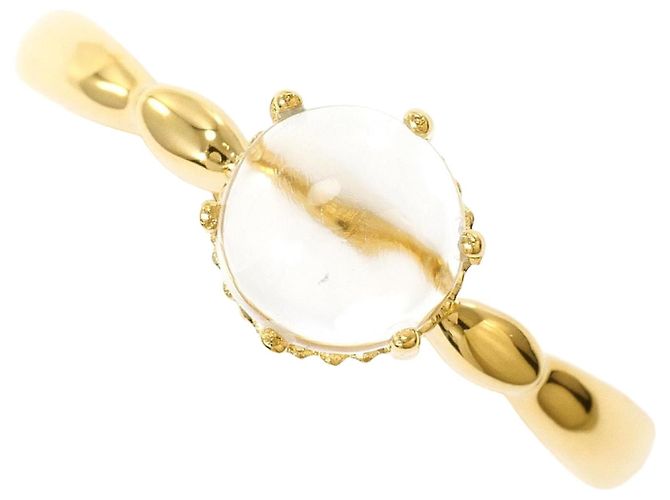 Autre Marque 18K Gelbgold-Ring mit Quarz Golden