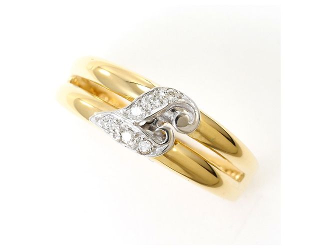 Autre Marque 18K Goldring mit Diamant Golden