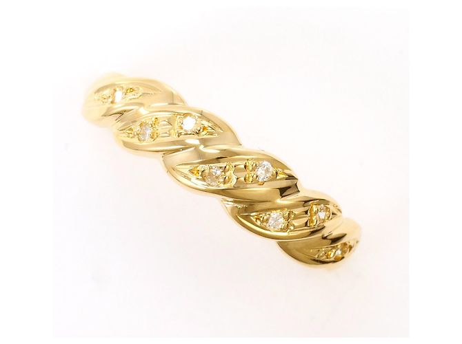 Autre Marque 18K Gelbgold-Ring mit Diamant Golden