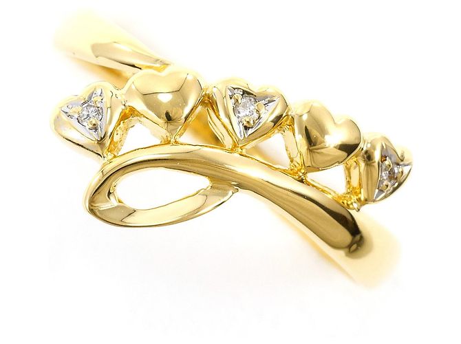 Autre Marque 18K Gelbgold-Ring mit Diamant Golden