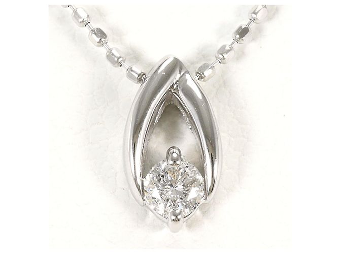 Autre Marque 18K Weißgold-Diamant-Halskette Golden