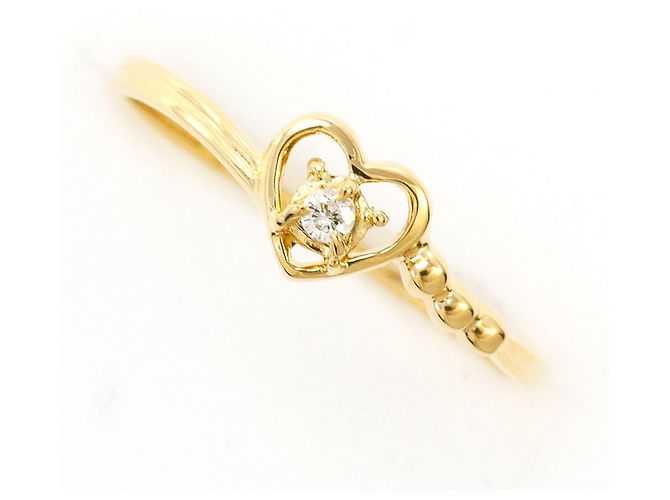 Autre Marque 18K Gelbgold-Ring mit Diamant Golden