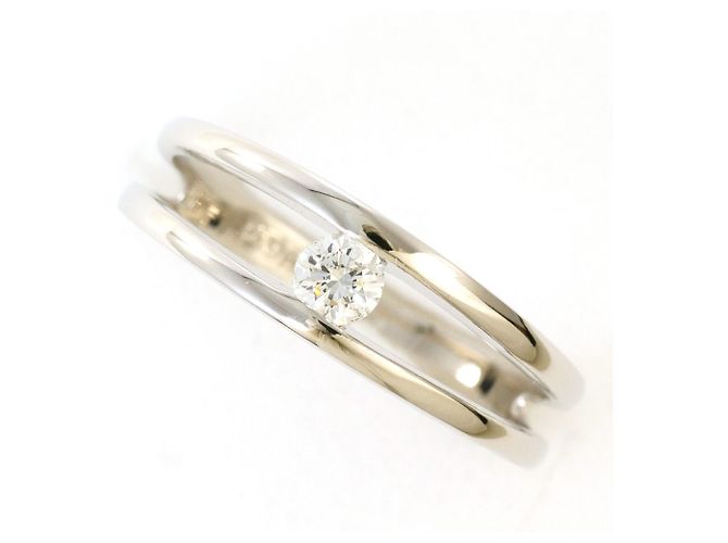 Autre Marque Platinring mit Diamant