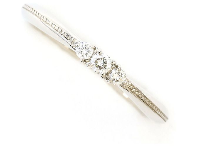 Autre Marque Platin-Ring mit rosa Turmalin und Diamant Pink