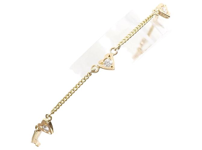 Autre Marque Bracciale charm in oro giallo 18K e diamanti D'oro