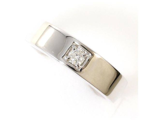Autre Marque 18K Weißgold-Ring mit Diamant Golden
