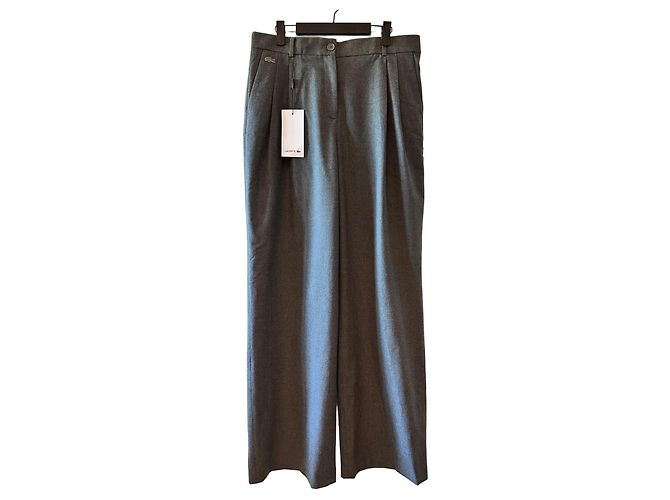 Lacoste weite graue Wollhose