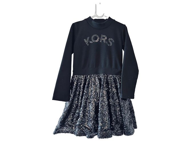 Robe noire à paillettes Michael Kors