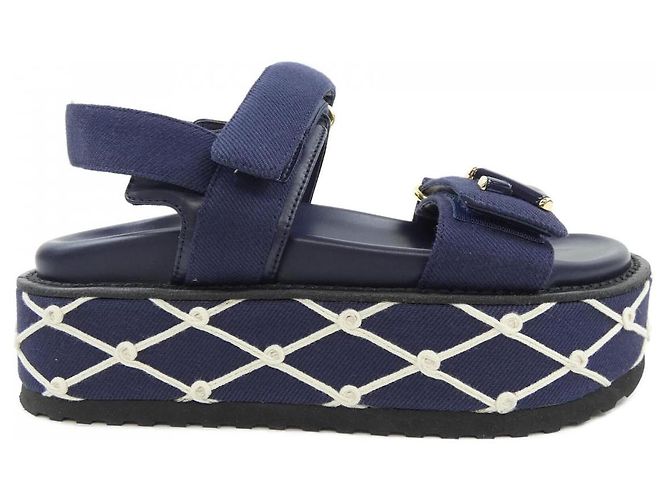 Sandali Louis Vuitton Sunset Line Blu Blu navy