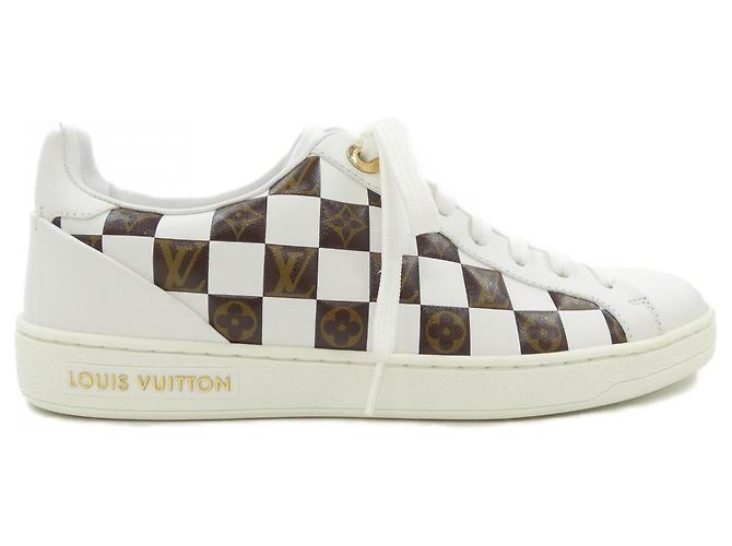 Baskets Front Row Line Louis Vuitton Marron Beige