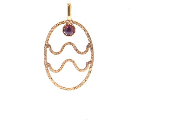 Collar de medallón dorado Sylvia Toledano