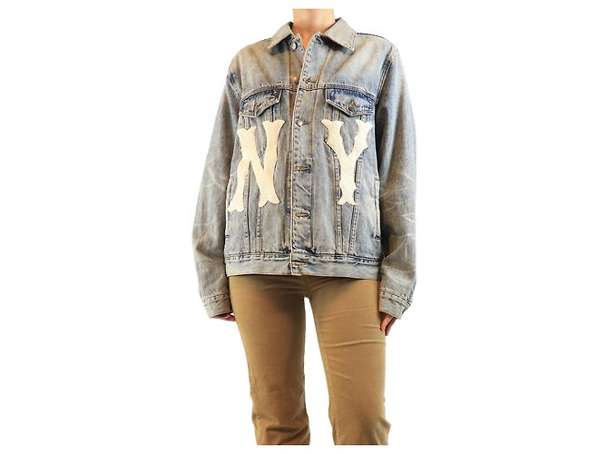 Gucci Blue Yankees Jeansjacke - Größe Blau