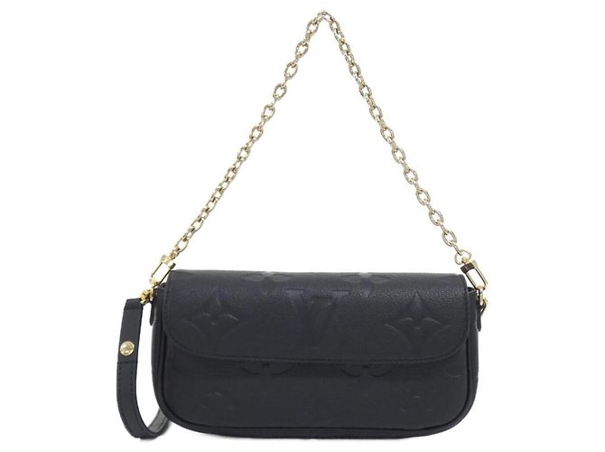 Borsa a tracolla Louis Vuitton Monogram Empreinte Wallet on Chain Ivy Nero
