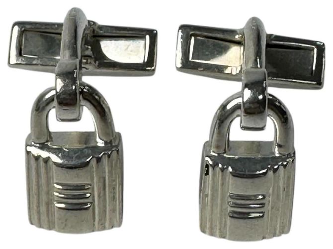 Hermès Gemelli in argento a forma di lucchetto per uomo HERMES