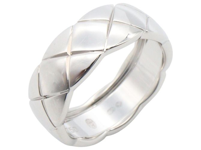 Anel Chanel Coco Crush, Medium, Ouro Branco () - Prateado para mulher Prata