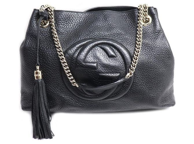 Borsa Tote Gucci Soho Interlocking G Nero