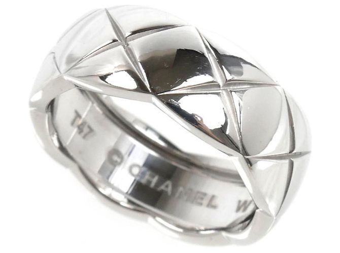 CHANEL Coco Crush Ring aus Weißgold, Größe Medium. Damen