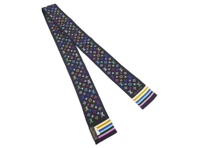 Louis Vuitton Multicolor Bandeau Schal Schwarz