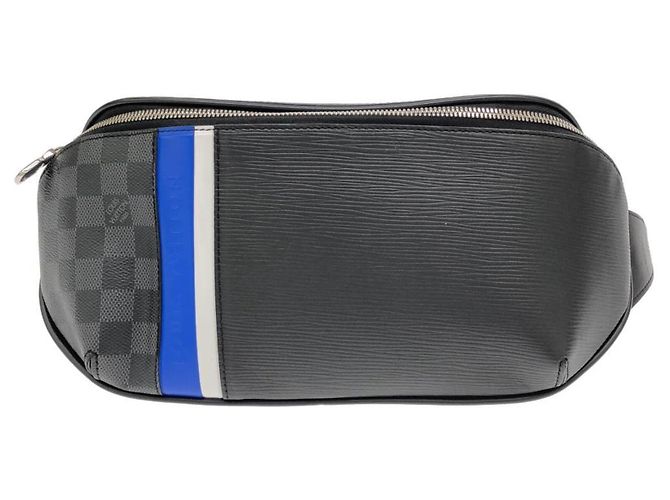 Bumbag Borsa a tracolla Louis Vuitton Epi Damier Graphite Nero