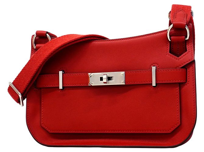 Hermès Borsa a tracolla Hermes Jypsiere Mini Rosso Pelle