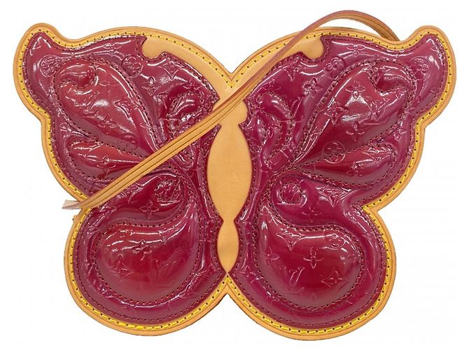 Bolso Louis Vuitton Vernis Pochette Papillon Raspberry Roja