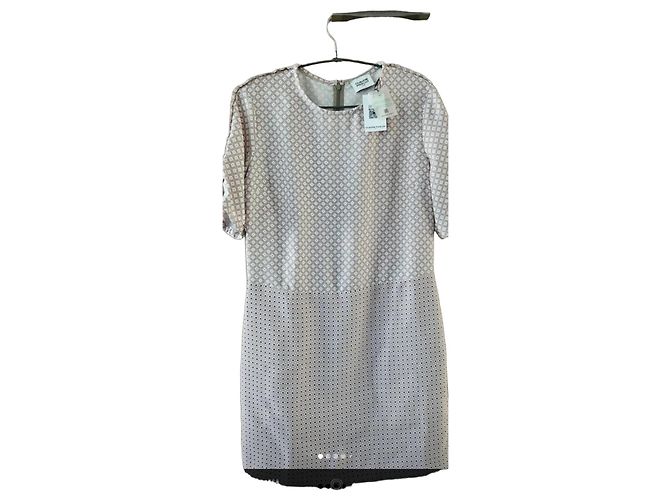 Claudie Pierlot Gemustertes Kleid Pink Beige Grau
