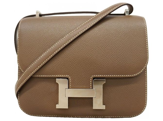 Hermès Bolsa de ombro Hermes Constance 18 Taupe