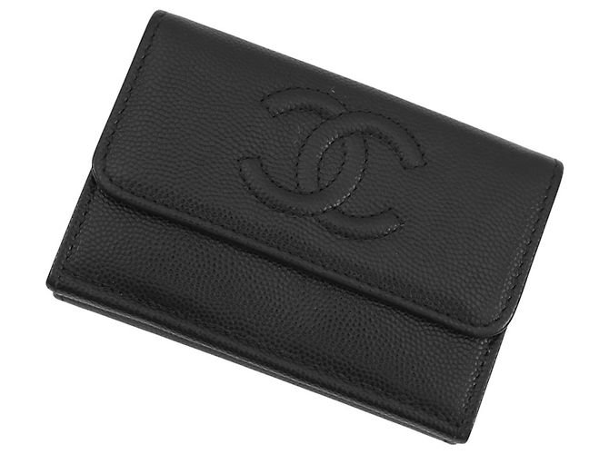 Timeless Chanel Tri-fold Wallet Black