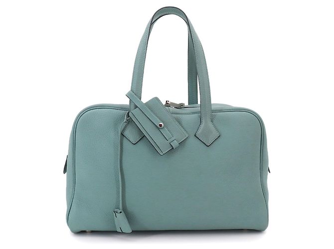 Hermès Hermes Victoria 35 Handtasche Hellblau