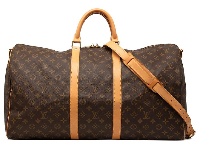 Louis Vuitton Marrom Monogram Keepall Bandouliere 55
