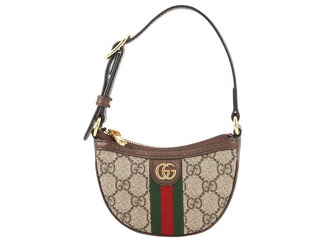 Borsa Gucci Beige Mini GG Supreme Web Ophidia