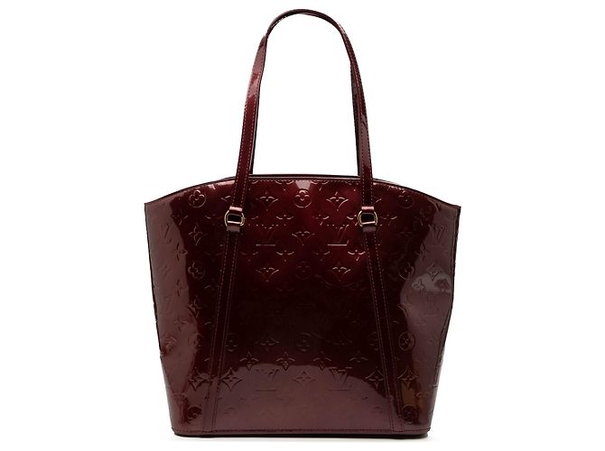 Louis Vuitton Red Monogram Vernis Avalon MM Rouge Bordeaux