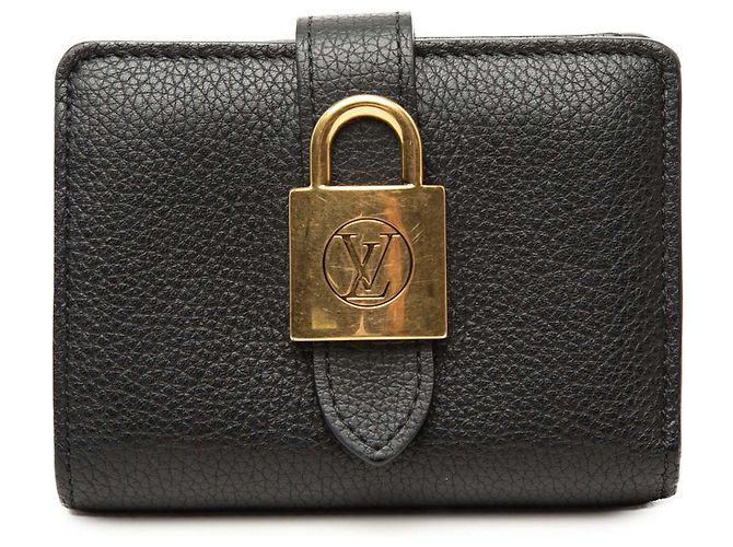 Louis Vuitton Black Leather Low Key Compact Wallet