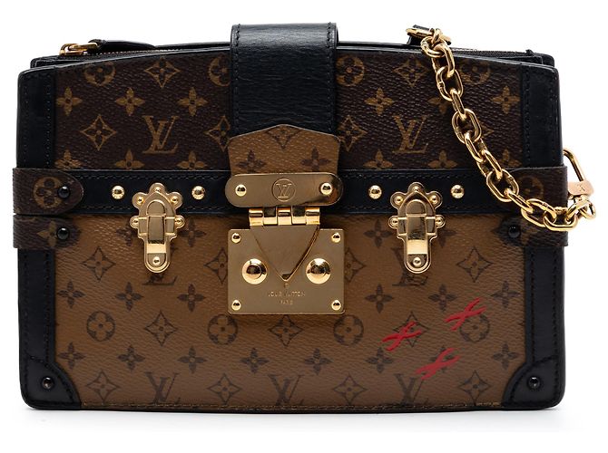 Pochette Louis Vuitton Brown Monogram Reverse Trunk Marron
