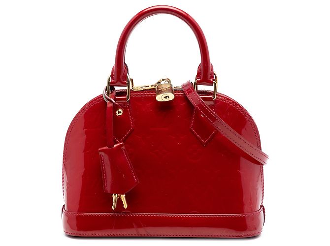 Louis Vuitton Alma BB em Vernis Monogram Vermelho