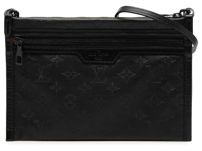 Messenger Double Flat Monogram Shadow Nero Louis Vuitton Verde oliva