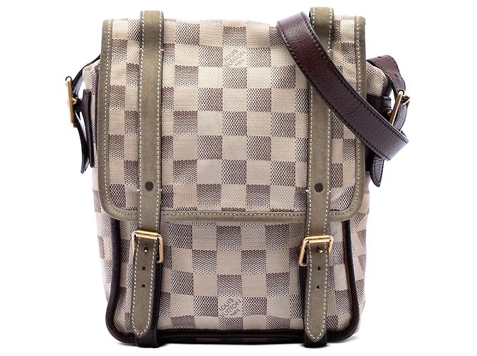 Bolsa Messenger Louis Vuitton Beige Damier Lune Trotteur Bege
