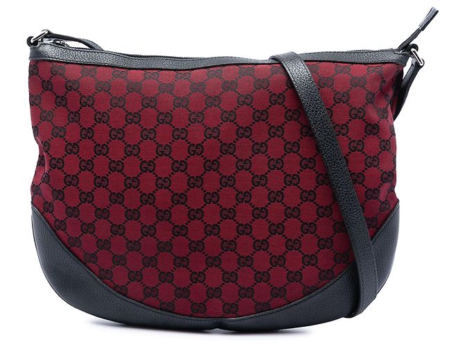 Sac bandoulière Gucci Red GG Canvas Rouge