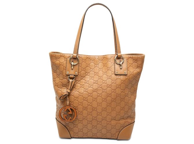Tote Gucci Brown Medium Guccissima GG Charm