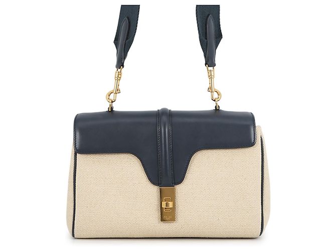 16 Céline Borsa a mano e borsa a tracolla Celine in rafia blu navy
