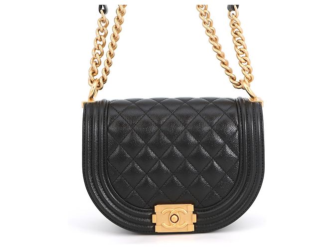 Boy Borsa a Spalla con Catena Chanel Black Nero