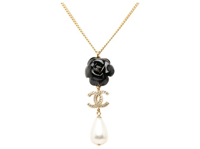 Collana Chanel Coco Mark Camellia A20A Nero D'oro