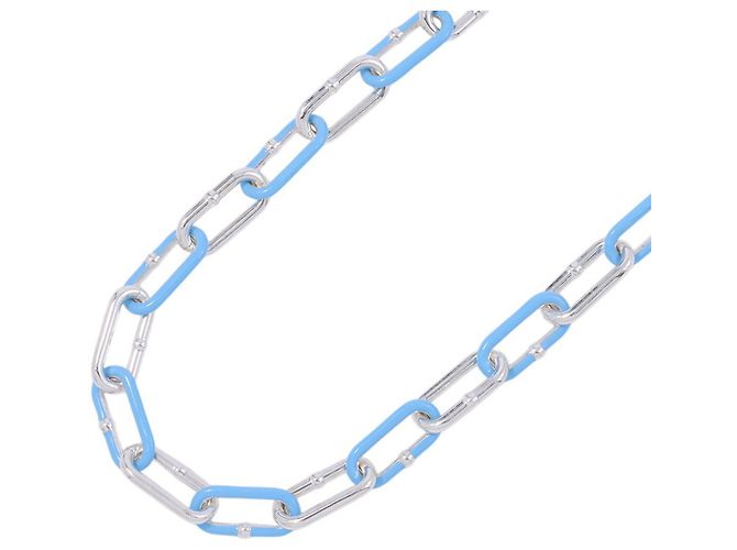 Choker Bottega Veneta Light Blue Silver Blu chiaro