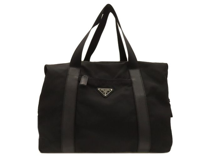 Bolso tote Prada de nailon negro