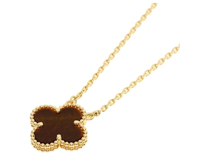 Van Cleef & Arpels Vintage Alhambra Tiger Eye Halskette 